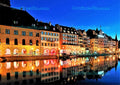 Morgenlichter 2 Luzern – Nachtaufnahme Altstadt mit Wasserreflexion